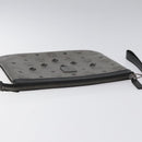 MCM Vicetos Logogram Clutch Bag PVC Leather Silver Auth am7725-5