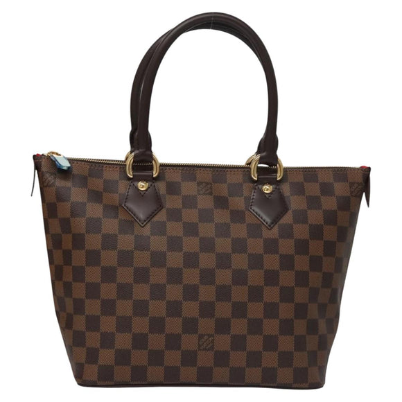 LOUIS VUITTON Damier Ebene Saleya PM Tote Bag N51183 LV Auth am7736A
