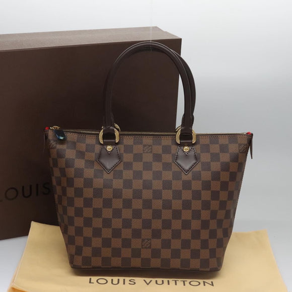 LOUIS VUITTON Damier Ebene Saleya PM Tote Bag N51183 LV Auth am7736A
