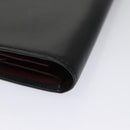 CARTIER Trinity hand Wallet Leather Black Wine Red Auth am7737-16