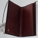 CARTIER Trinity hand Wallet Leather Black Wine Red Auth am7737-9