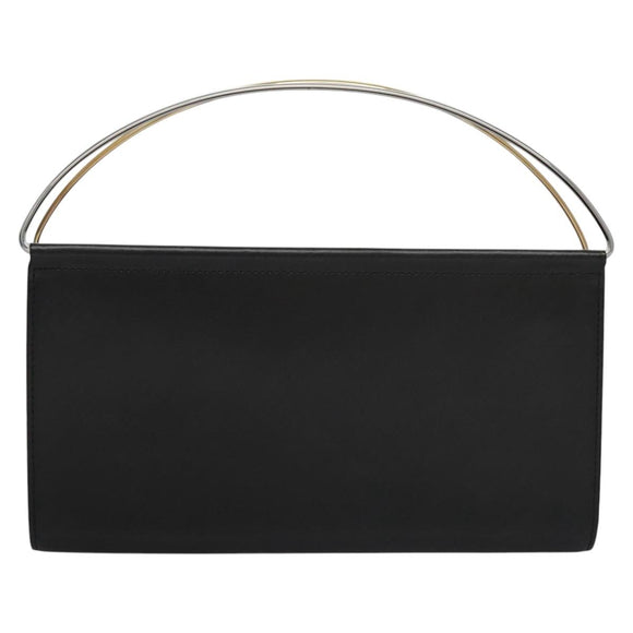 CARTIER Trinity hand Wallet Leather Black Wine Red Auth am7737