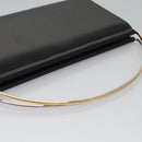 CARTIER Trinity hand Wallet Leather Black Wine Red Auth am7737-6