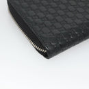 GUCCI Micro GG Canvas Guccissima Long Wallet Leather Black 544473 Auth am7738-16