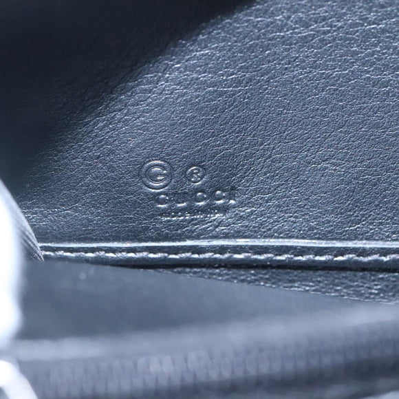 GUCCI Micro GG Canvas Guccissima Long Wallet Leather Black 544473 Auth am7738