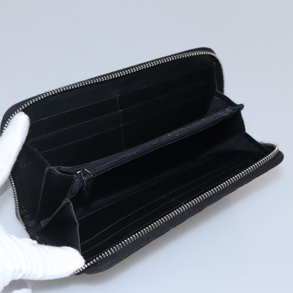 GUCCI Micro GG Canvas Guccissima Long Wallet Leather Black 544473 Auth am7738