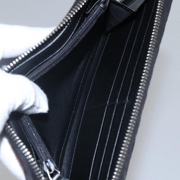 GUCCI Micro GG Canvas Guccissima Long Wallet Leather Black 544473 Auth am7738