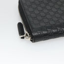 GUCCI Micro GG Canvas Guccissima Long Wallet Leather Black 544473 Auth am7738-14