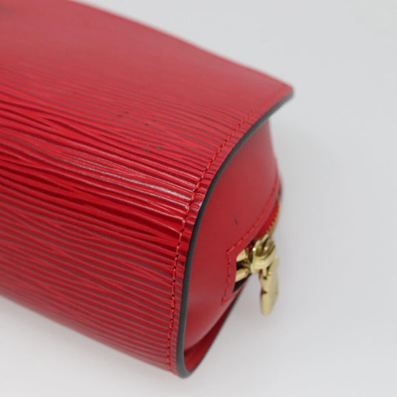 LOUIS VUITTON Epi Dauphine PM Pouch Castilian Red M48447 LV Auth am7748