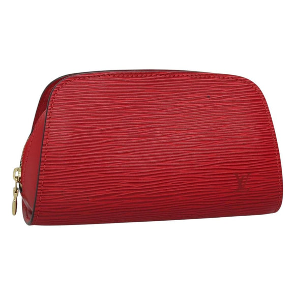 LOUIS VUITTON Epi Dauphine PM Pouch Castilian Red M48447 LV Auth am7748