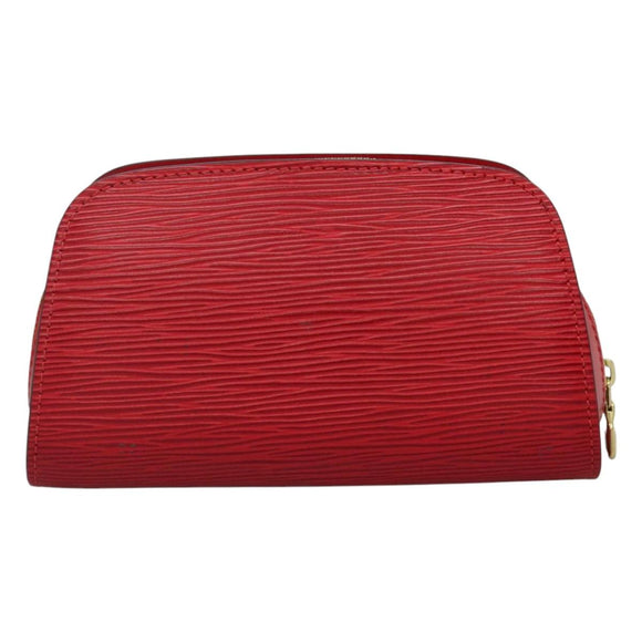 LOUIS VUITTON Epi Dauphine PM Pouch Castilian Red M48447 LV Auth am7748