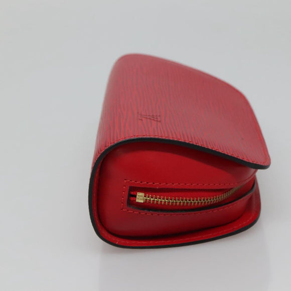 LOUIS VUITTON Epi Dauphine PM Pouch Castilian Red M48447 LV Auth am7748