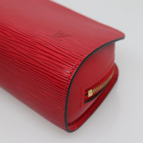 LOUIS VUITTON Epi Dauphine PM Pouch Castilian Red M48447 LV Auth am7748