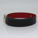 GUCCI Belt Leather Outlet 31.9"" Black 70 28 525040 Auth am7750V-4