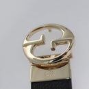 GUCCI Belt Leather Outlet 31.9"" Black 70 28 525040 Auth am7750V-6