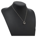 TIFFANY&Co. Open Heart Necklace Ag925 Silver Auth am7763-1
