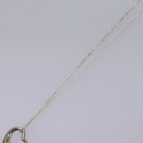 TIFFANY&Co. Open Heart Necklace Ag925 Silver Auth am7763