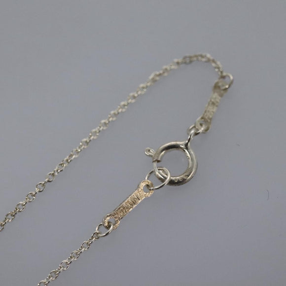 TIFFANY&Co. Open Heart Necklace Ag925 Silver Auth am7763