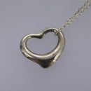 TIFFANY&Co. Open Heart Necklace Ag925 Silver Auth am7763-3