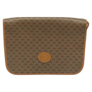 GUCCI Micro GG Canvas Shoulder Bag PVC Leather Beige Auth am7777-13