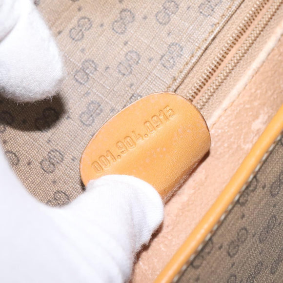 GUCCI Micro GG Canvas Shoulder Bag PVC Leather Beige Auth am7777