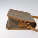 GUCCI Micro GG Canvas Shoulder Bag PVC Leather Beige Auth am7777-3