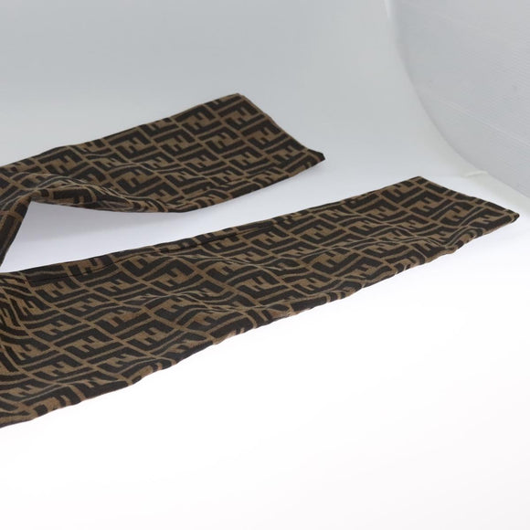 FENDI Zucca Canvas Pants 40 Black Brown Auth am7779M