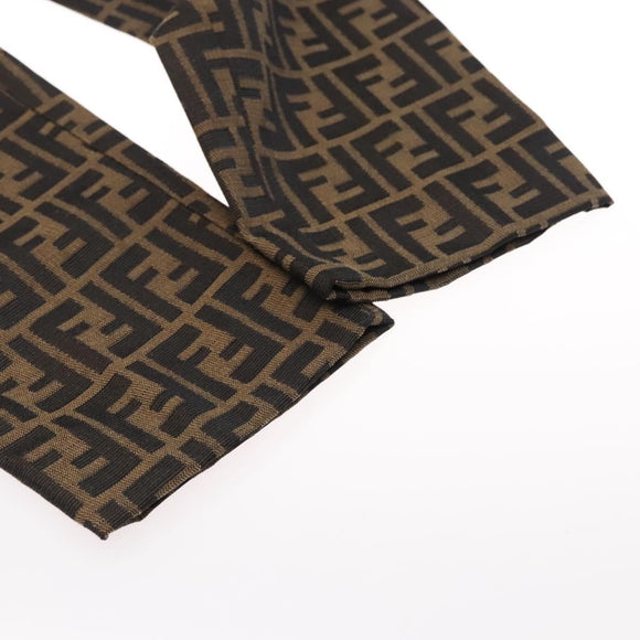 FENDI Zucca Canvas Pants 40 Black Brown Auth am7779M