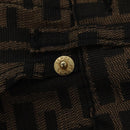 FENDI Zucca Canvas Pants 40 Black Brown Auth am7779M-19