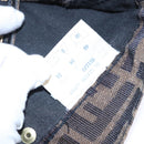 FENDI Zucca Canvas Pants 40 Black Brown Auth am7779M-12