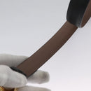 Salvatore Ferragamo Gancini Belt Leather 29.1""-31.5"" Black Auth am7781V-8