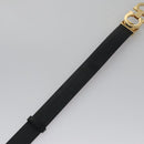 Salvatore Ferragamo Gancini Belt Leather 29.1""-31.5"" Black Auth am7781V-3
