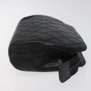 CHANEL Bicolore Pouch Lamb Skin Black CC Auth am7785-3
