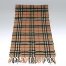 Burberrys Nova Check Scarf Cashmere Brown Auth am7804-4