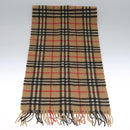 Burberrys Nova Check Scarf Cashmere Brown Auth am7804-5