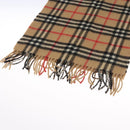 Burberrys Nova Check Scarf Cashmere Brown Auth am7804-6