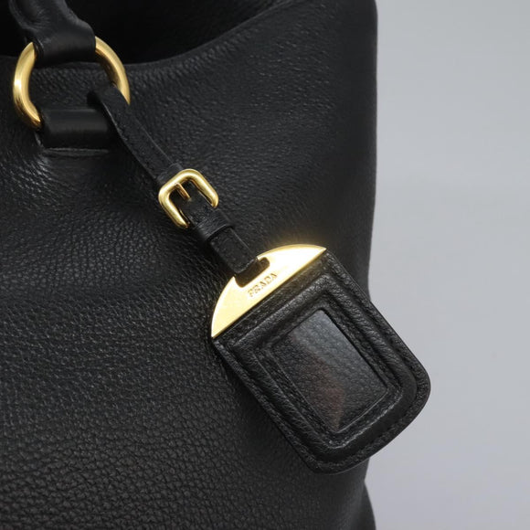 PRADA Tote Bag Leather 2way Black 1BG865 Auth am7814