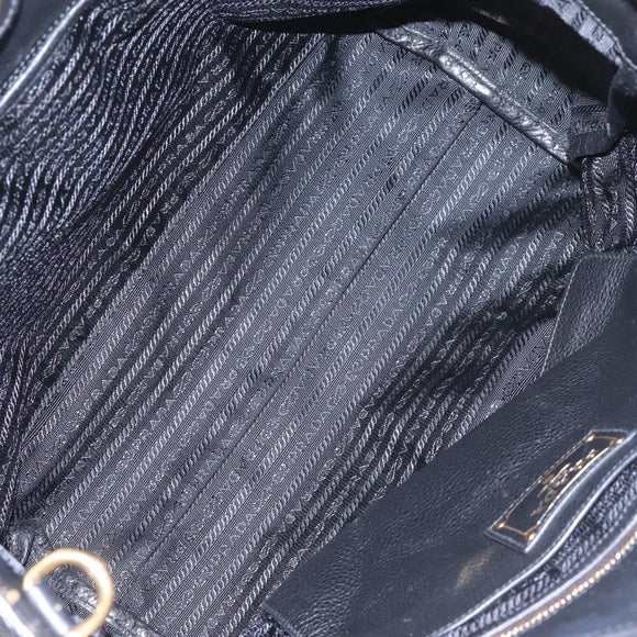 PRADA Tote Bag Leather 2way Black 1BG865 Auth am7814