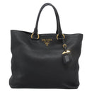 PRADA Tote Bag Leather 2way Black 1BG865 Auth am7814-2