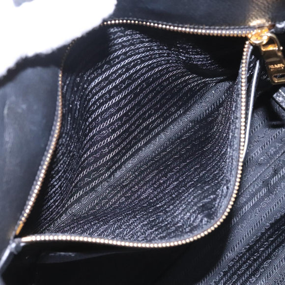 PRADA Tote Bag Leather 2way Black 1BG865 Auth am7814