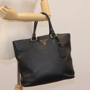 PRADA Tote Bag Leather 2way Black 1BG865 Auth am7814-26