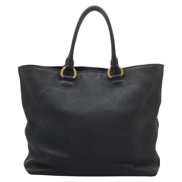 PRADA Tote Bag Leather 2way Black 1BG865 Auth am7814