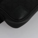 GUCCI GG Nylon Body Bag Outlet Black Silver 336672 Auth am7819-10