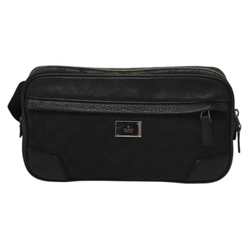 GUCCI GG Nylon Body Bag Outlet Black Silver 336672 Auth am7819 - 0