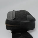 GUCCI GG Nylon Body Bag Outlet Black Silver 336672 Auth am7819-5