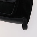 GUCCI Bamboo Backpack Suede Leather Black Gold 003 1705 0030 Auth am7820-16