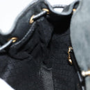 GUCCI Bamboo Backpack Suede Leather Black Gold 003 1705 0030 Auth am7820-23