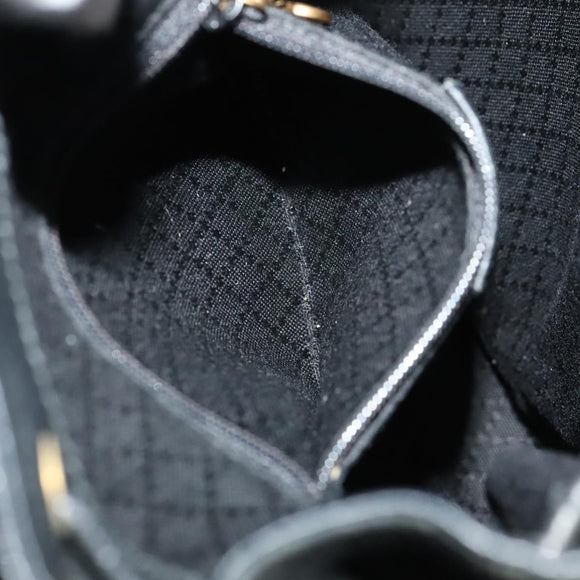 GUCCI Bamboo Backpack Suede Leather Black Gold 003 1705 0030 Auth am7820