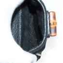 GUCCI Bamboo Backpack Suede Leather Black Gold 003 1705 0030 Auth am7820-26