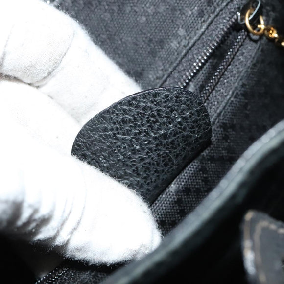 GUCCI Bamboo Backpack Suede Leather Black Gold 003 1705 0030 Auth am7820